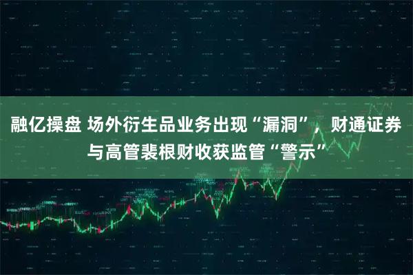 融亿操盘 场外衍生品业务出现“漏洞”，财通证券与高管裴根财收获监管“警示”